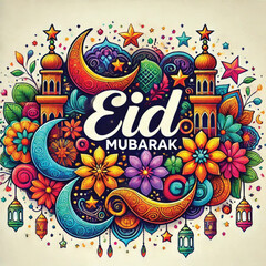 vector eid mubarak, muslim holiday