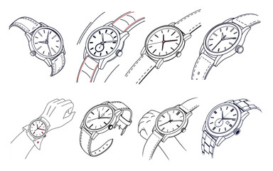 silhouette watch day icon on white background