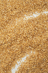 Oatmeal texture on white background