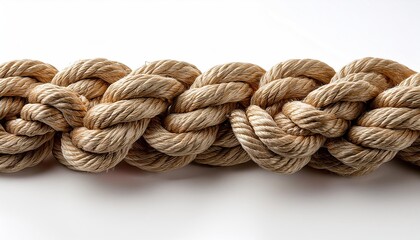 Fototapeta premium Close up of a rope on a white background