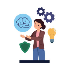 woman learning with ai