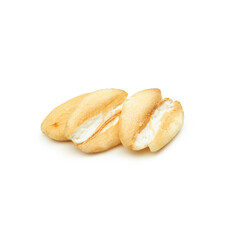 Oat flakes on a white background, macro