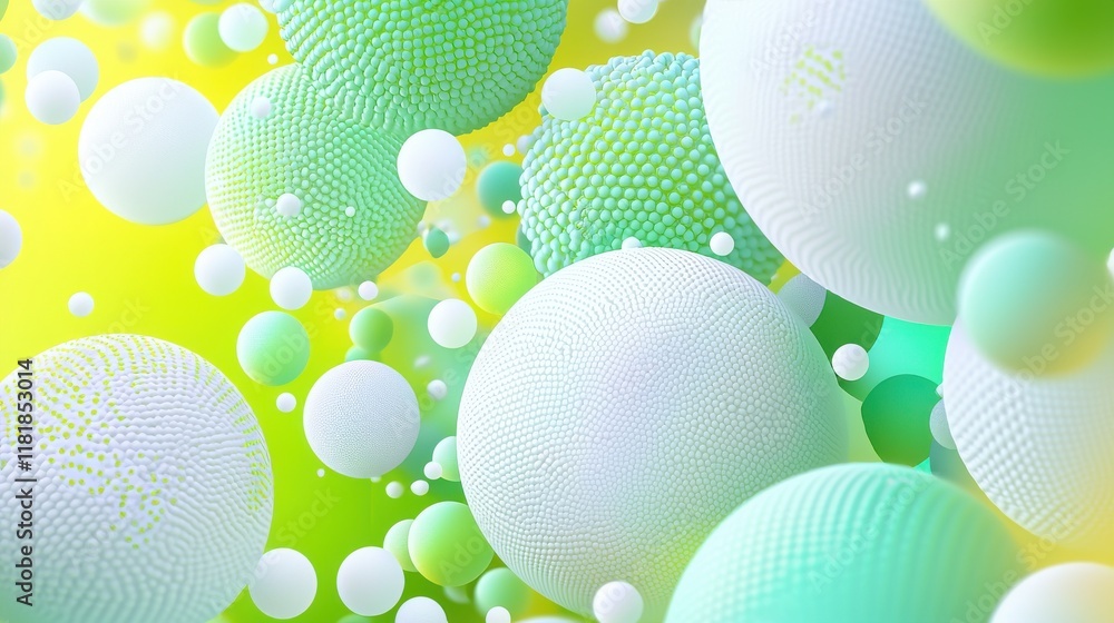 Poster geometric abstract background digital art colorful scientific environment close-up view visual explo