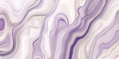 Obraz premium Soft lavender and white hues blend beautifully in an abstract geode-inspired design. Flowing organic shapes and minimal patterns create a calming atmosphere, perfect for various creative projects