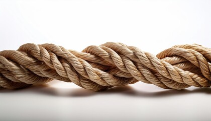 Close up of a rope on a white background