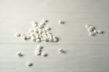 pills, tablets, medication, medicine, drug, capsule, vitamin, supplement on white background