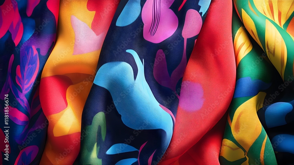 Aufkleber fluid abstract acid inspired patterns with vibrant intense colors and chromatic bright contrasts dig