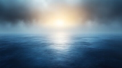 Obraz premium Misty ocean sunset scene.