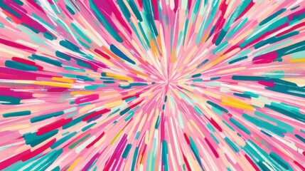 Obraz premium Radiant Burst of Color: An Abstract Art Explosion