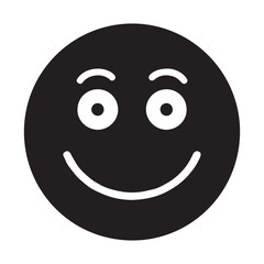 Valentine's Day, hockey ball smile vector silhouette illustration