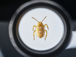 Close up of macroinvertebrate under microscope, showcasing details
