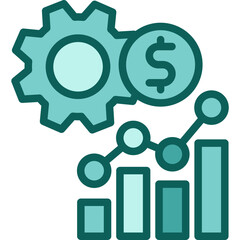 Obraz premium Economic Development solid icon