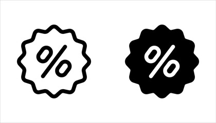 Discount icon set. In trendy flat style isolated on white background. Discount icon page symbol for your web site design Discount icon logo, app, UI. Discount icon Vector illustration, EPS10.