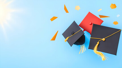 Graduates in graduation ceremony