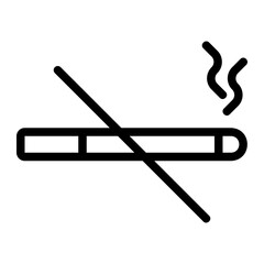 no smoking line icon