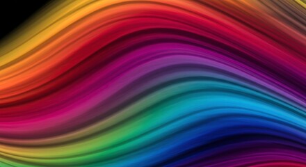 Rainbow Swirl: Abstract vibrant flowing waves of rainbow colors, creating a dynamic and energetic visual experience. Perfect for backgrounds, websites, or any design project needing a splash of color.