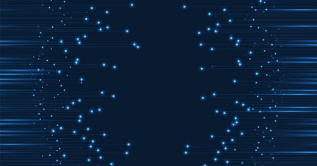 Dot and lines point connect on dark blue background.Vector abstract technology. High tech connection system.technology style modern concept.