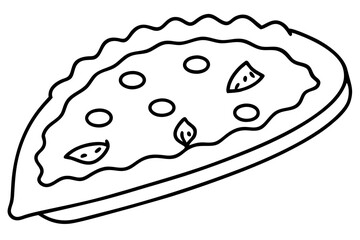 Pizza Outline Vector Illustration - Editable SVG for Design Projects