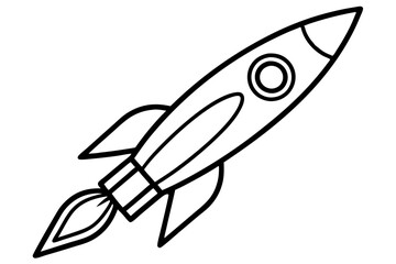 Rocket-Line-Art-Vector-Illustration