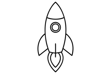 Rocket-Line-Art-Vector-Illustration