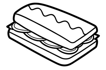Line-Art-Sandwich-Illustration-Vector-Design