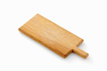 白背景に置いた木製のカッティングボード　Wooden cutting board on white background
