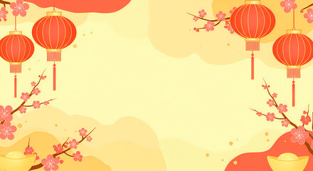 Chinese new year theme illustration background wallpaper  