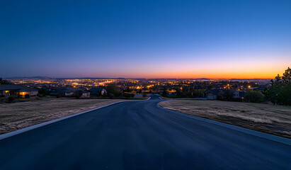 night highway in desert