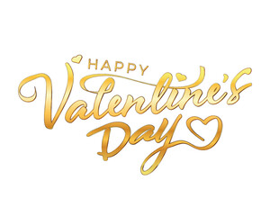 ゴールドのエレガントなバレンタインロゴ