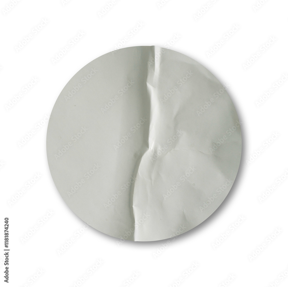 Poster white background with circle isolated