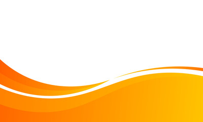 Orange and white business wave banner background. background of overlapping waves.
