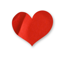 glued heart sticker for mockup