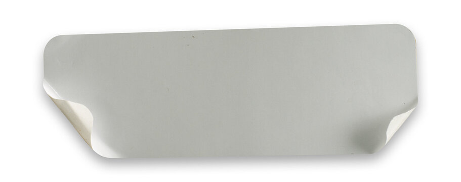 broken peeled rectangle sticker mockup