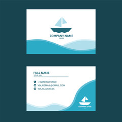 name card with ocean theme