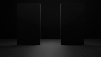 Minimalist Black Space with Copy Area