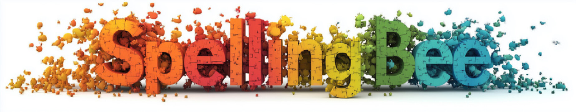 Whimsical banner with the words Spelling Bee