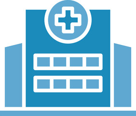 Obraz premium Hospital Building Icon Illustration 