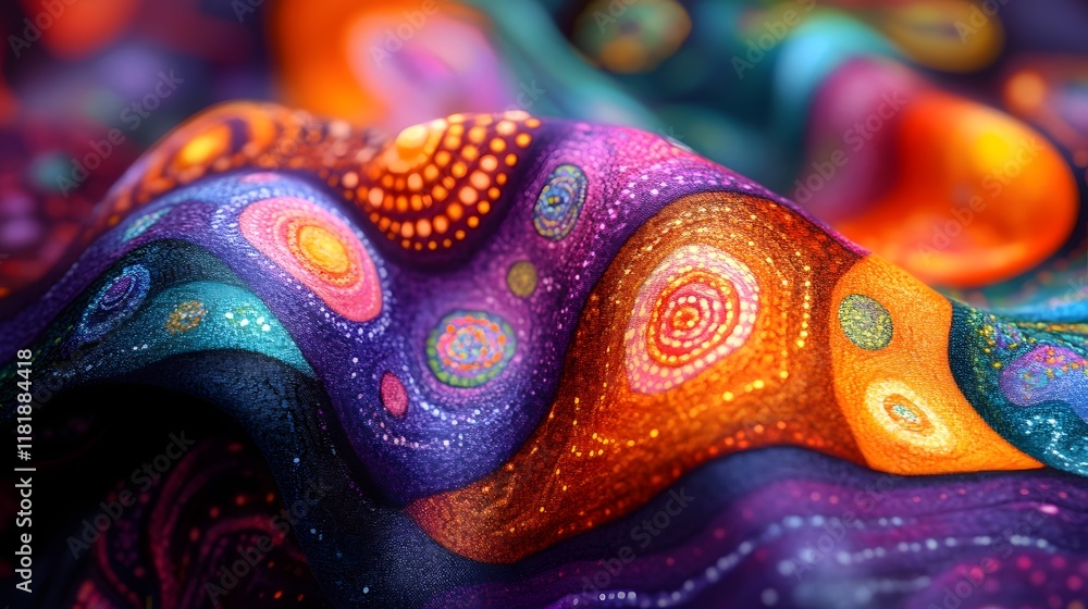 Poster electrifying chromatic patterns glowing and vibrant swirls of fluid motion and bold contrasts blendi