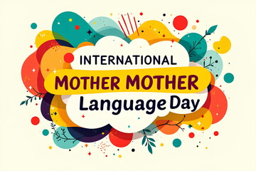 Fototapeta premium International Mother Language Day with Abstract Design