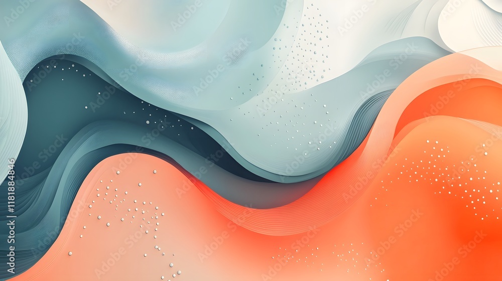 Poster vibrant and dynamic abstract background featuring soft blended gradients and elegant decorative mode
