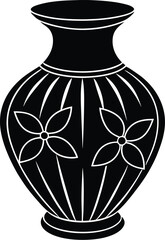 Vase vector silhouette 