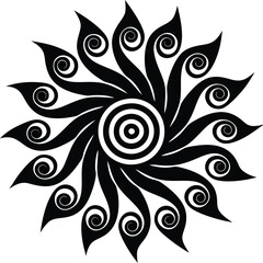 Energetic Curves Dynamic Flame-Inspired Vector Art