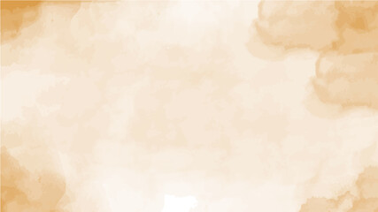 Cloudy pastel orange watercolor background