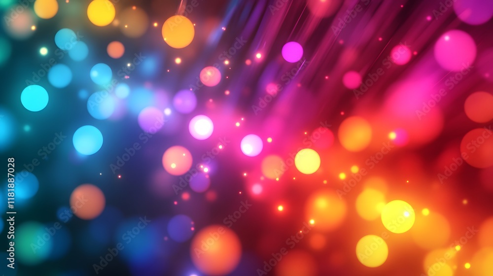 Poster captivating abstract image of bold neon radiance glowing with vibrant brightness blending electric w
