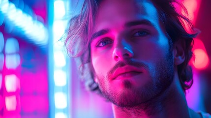 Hazy neon radiance glows with bold chromatic vibrancy blending electric intensity and bright contrasts in a captivating futuristic digital artwork