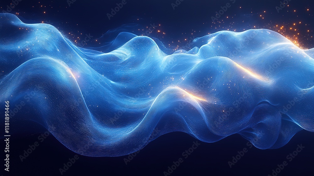 Poster cool waves and streams of light, creating a dynamic and futuristic visual experience that captivates