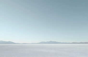 snow covered field and mountains