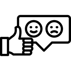 Fototapeta premium Feedback line icon