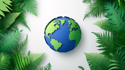 Elegant Minimal Eco Earth Design in Paper Style