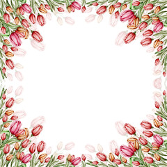 Obraz premium watercolors digital frames Garden Friends: Bunnies and Hedgehogs 